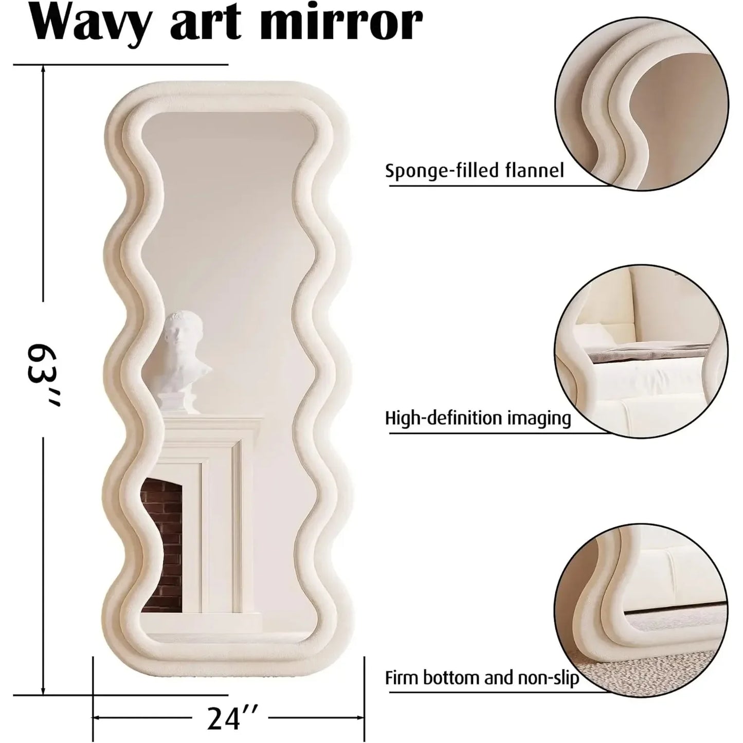 RippleEdge Floor Mirror