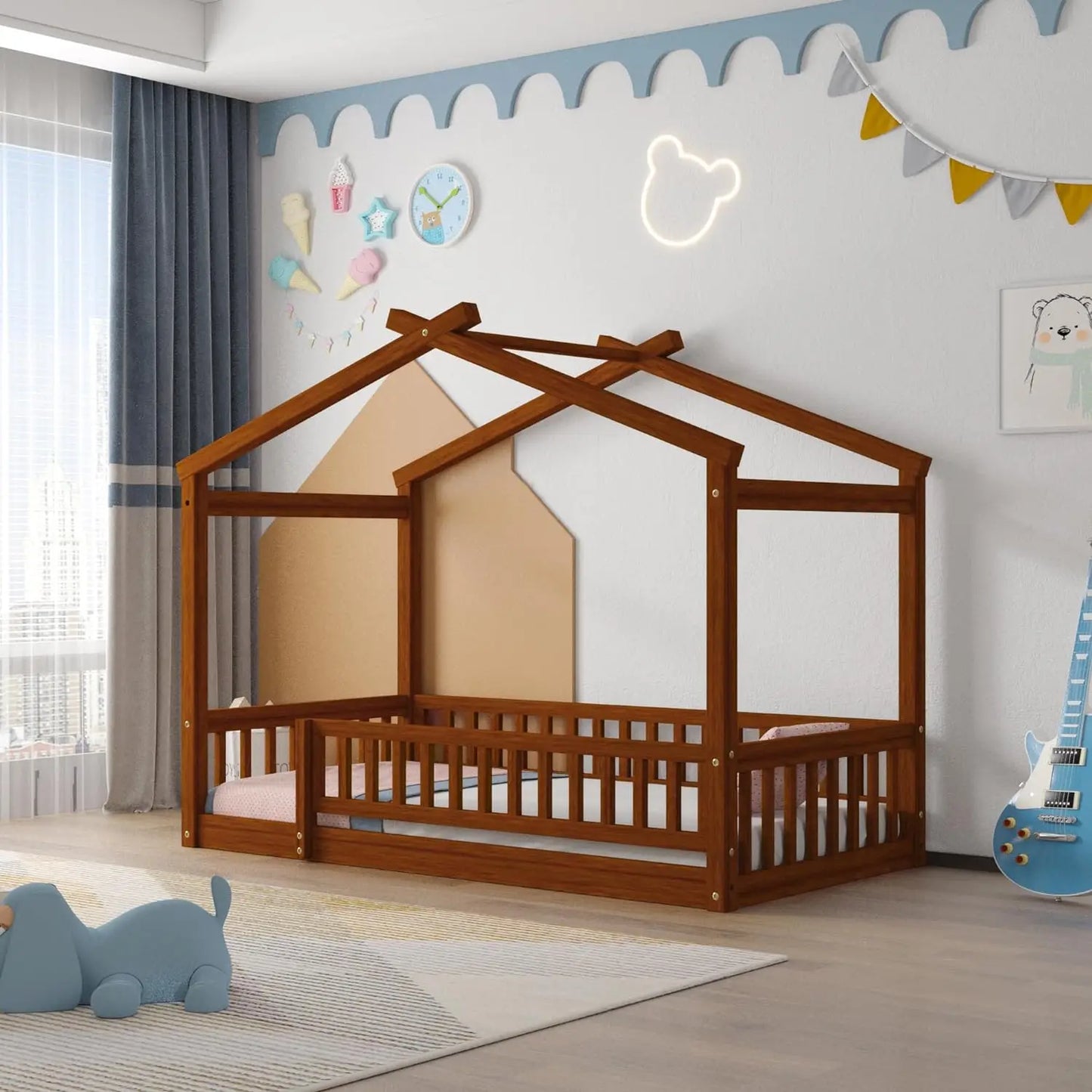 PlayNest Wooden Montessori Bed