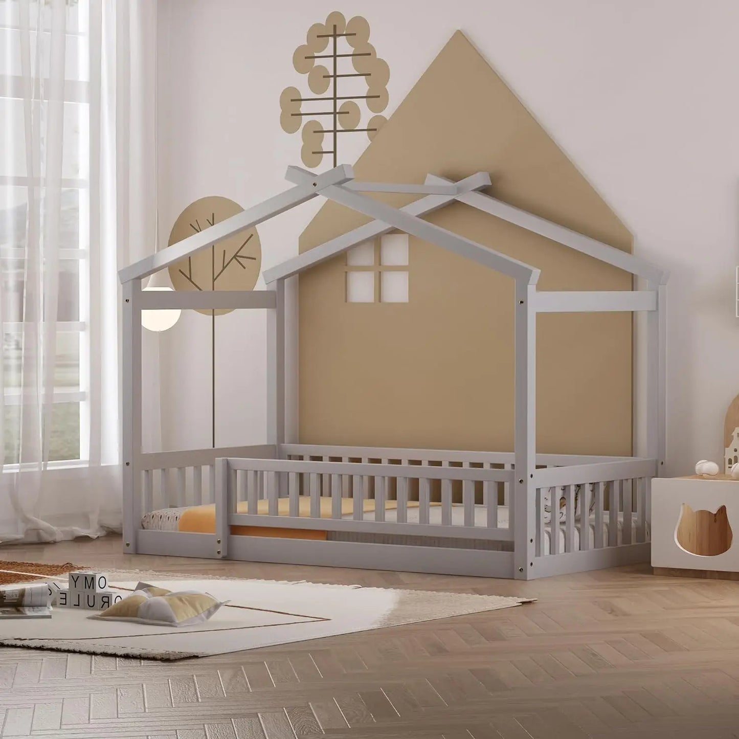 PlayNest Wooden Montessori Bed