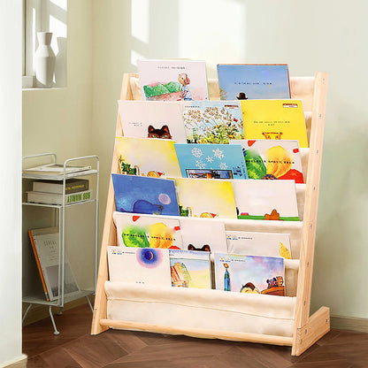 Natural Beige 6-Layer Kids Bookshelf
