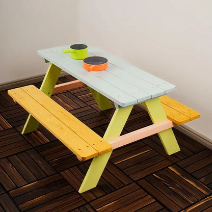 Kids' Solid Wood Picnic Table Set