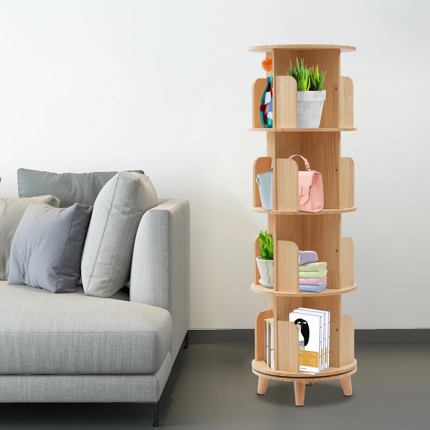 Multi-Functional Floor Standing Bookshelf