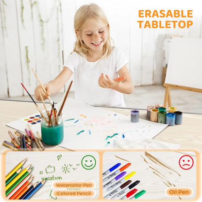 GrowSmart Adjustable Kids Table & 4 Chair Set