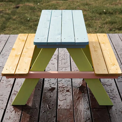 Kids' Solid Wood Picnic Table Set