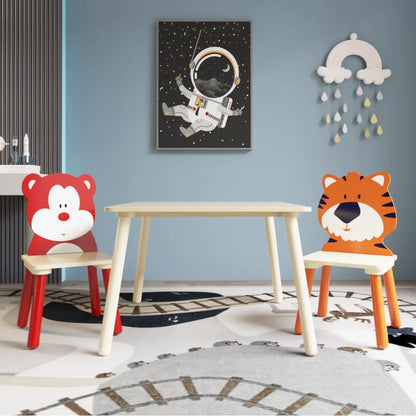 Bear & Tiger Toddler Table and Chair Set
