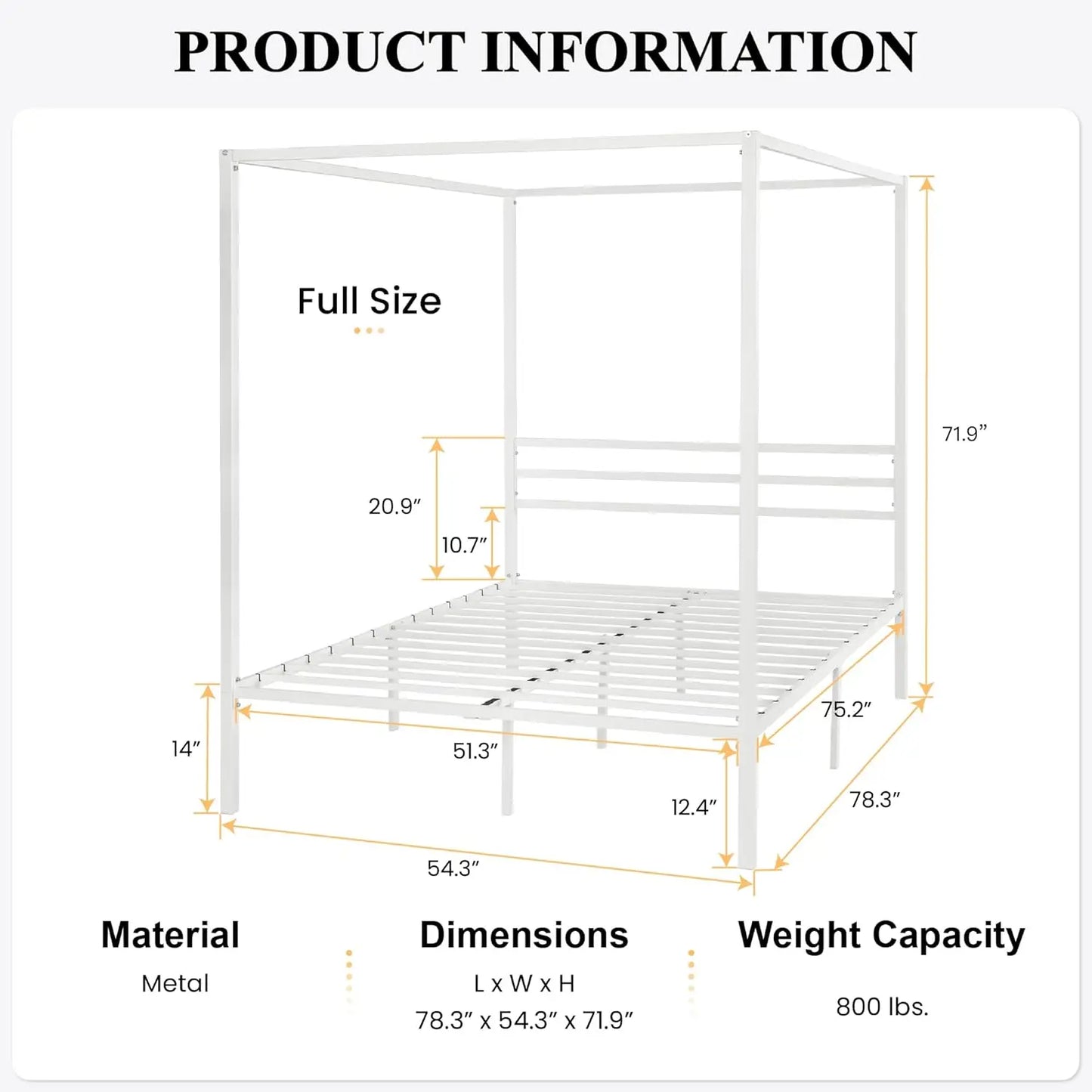 WhiteHaven Full Platform Bed