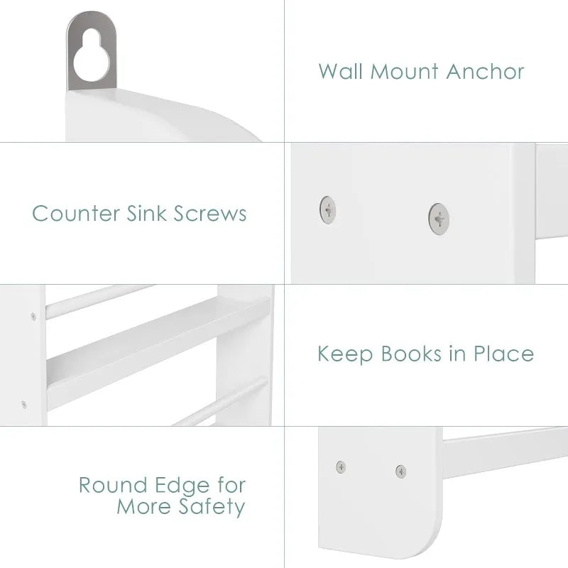 Cloudscape Kids Wall Bookshelf