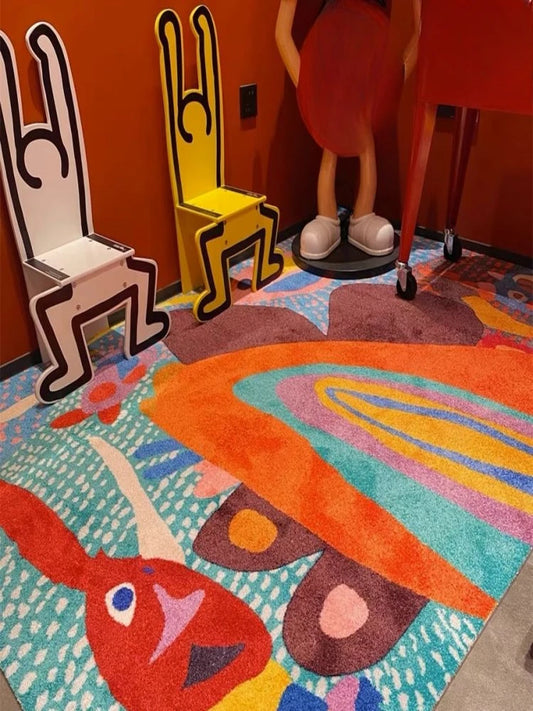 Graffiti Glow Plush Rug
