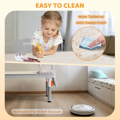 GrowSmart Adjustable Kids Table & 4 Chair Set